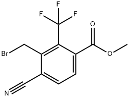 3-(Bromomethyl)-4-cyano-2-(trifluoromethyl)Benzoic  acid  methyl  ester 구조식 이미지