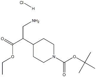Ethyl3-(1-Boc-piperidine-4-yl)-DL-beta-alaninatehydrochloride 구조식 이미지