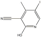 2-Hydroxy-5-iodo-4-methylpyridine-3-carbonitrile 구조식 이미지
