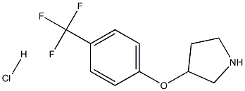 3-[4-(Trifluoromethyl)phenoxy]pyrrolidinehydrochloride Structure