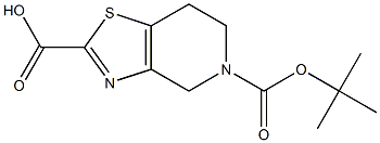 6,7-Dihydro-4H-thiazolo[4,5-c]pyridine-2,5-dicarboxylic acid 5-tert-butyl ester 구조식 이미지