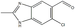 6-chloro-2-methyl-1H-benzo[d]imidazole-5-carbaldehyde Structure