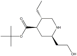 (2R,4R,5S)-tert-butyl 5-ethyl-2-(2-hydroxyethyl)piperidine-4-carboxylate 구조식 이미지