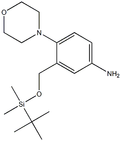 3-((tert-butyldimethylsilyloxy)methyl)-4-morpholinobenzenamine 구조식 이미지