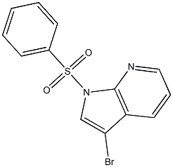 N-Phenylsulfonyl-3-bromo-7-azaindole 구조식 이미지