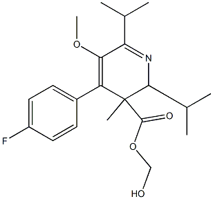 METHYL 2,6-DIISOPROPYL-4-(4-FLUOROPHENYL)-3-HYDROXYMETHYL-5-METHOXY-2,3-DIHYDROPYRIDINE-3-CARBOXYLATE 구조식 이미지