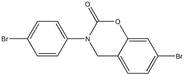 7-bromo-3-(4-bromophenyl)-3,4-dihydro-2H-benzo[e][1,3]oxazin-2-one 구조식 이미지