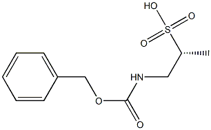 (2R)-1-{[(benzyloxy)carbonyl]amino}propane-2-sulfonic acid 구조식 이미지