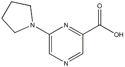 6-pyrrolidin-1-ylpyrazine-2-carboxylic acid Structure