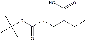 (2R)-[(tert-butoxycarbonyl)-aminomethyl]-butanoic acid 구조식 이미지