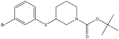 3-(3-Bromo-phenylsulfanyl)-piperidine-1-carboxylic acid tert-butyl ester Structure