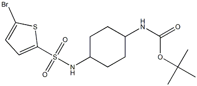 [4-(5-Bromo-thiophene-2-sulfonylamino)-cyclohexyl]-carbamic acid tert-butyl ester Structure