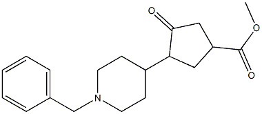 3-(1-Benzyl-piperidin-4-yl)-4-oxo-cyclopentanecarboxylic acid methyl ester Structure