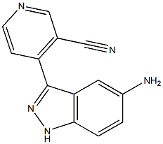 4-(5-amino-1H-indazol-3-yl)pyridine-3-carbonitrile 구조식 이미지