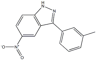 5-nitro-3-m-tolyl-1H-indazole 구조식 이미지