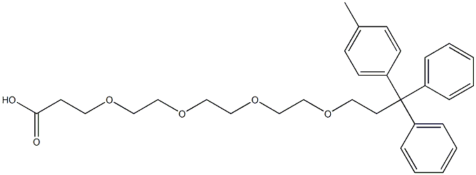 15-(4-Methyltrityl)-4,7,10,13-tetraoxapentadecanoic acid 구조식 이미지