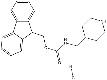 4-(Fmoc-aminomethyl)-piperidine hydrochloride Structure