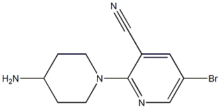 2-(4-aminopiperidin-1-yl)-5-bromopyridine-3-carbonitrile Structure