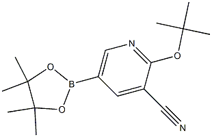 2-tert-butoxy-5-(4,4,5,5-tetramethyl-1,3,2-dioxaborolan-2-yl)pyridine-3-carbonitrile Structure