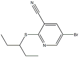 5-bromo-2-(pentan-3-ylthio)pyridine-3-carbonitrile Structure