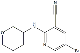 5-bromo-2-(tetrahydro-2H-pyran-3-ylamino)pyridine-3-carbonitrile 구조식 이미지