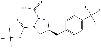 trans-N-Boc-4-[4-(trifluoroMethyl)benzyl]-L-proline, 95% Structure