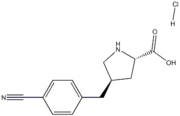 trans-4-(4-Cyanobenzyl)-L-proline hydrochloride, 95% Structure