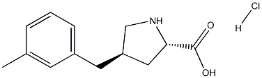 trans-4-(3-Methylbenzyl)-L-proline hydrochloride, 95% Structure