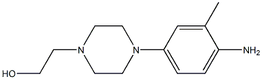 2-(4-(4-AMino-3-Methylphenyl)piperazin-1-yl)ethanol 구조식 이미지