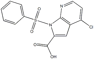 1-(Phenylsulphonyl)-4-chloro-7-azaindole-2-carboxylic acid Structure