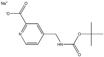 Sodium 4-(Boc-aminomethyl)pyridine-2-carboxylate 구조식 이미지