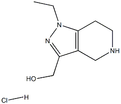 (1-Ethyl-4,5,6,7-tetrahydro-1H-pyrazolo-[4,3-c]pyridin-3-yl)methanol hydrochloride 구조식 이미지