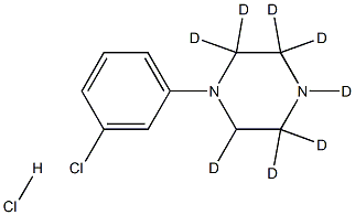 1-(3-Chlorophenyl)piperazine-D8  HCl Structure