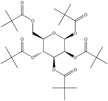 1,2,3,4,6-Penta-O-pivaloyl-b-D-mannopyranose 구조식 이미지