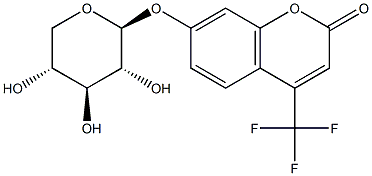 4-Trifluoromethylumbelliferyl b-D-xylopyranoside Structure