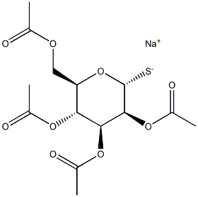 2,3,4,6-Tetra-O-acetyl-a-D-thiomannopyranse sodium salt Structure