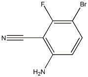 2-fluoro-3-bromo-6-aminobenzonitrile Structure