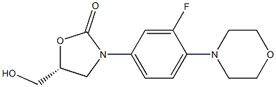 (5R)-3-[3-fluoro-4-(4-morpholinyl)phenyl]-5-hydroxymethyl-2-oxazolidinone Structure