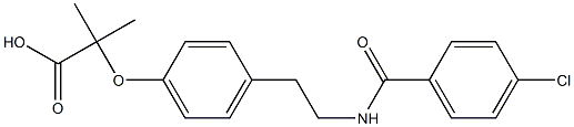 2-{4-[2-(-4-chlorobenzoylamino)ethyl]phenoxy}-2-methylpropionic acid Structure