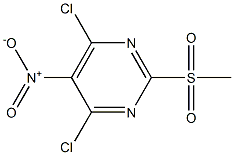 2-methanesulfonyl-4,6-dichloro-5-nitropyrimidine 구조식 이미지