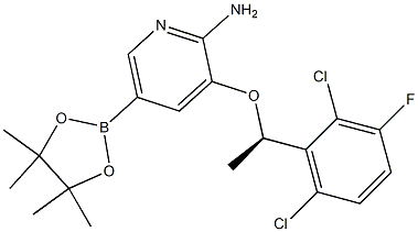 3-[(1R)-1-(2,6-Dichloro-3-fluorophenyl)ethoxy]-5-(4,4,5,5-tetramethyl-1,3,2-di Oxaborolan-2-yl)-2-aminopyridine Structure