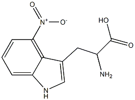 4-nitro-DL-tryptophan 구조식 이미지