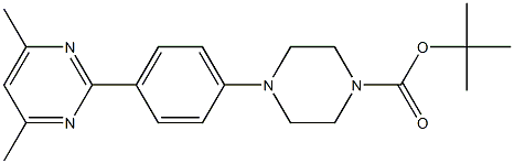 tert-butyl 4-(4-(4,6-dimethylpyrimidin-2-yl)phenyl)piperazine-1-carboxylate 구조식 이미지