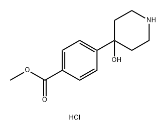 Methyl 4-(4-hydroxypiperidin-4-yl)benzoate hydrochloride 구조식 이미지
