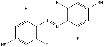 (E)-4,4'-(diazene-1,2-diyl)bis(3,5-difluorobenzenethiol) Structure
