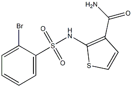 2-(2-BROMOBENZENESULFONAMIDO)THIOPHENE-3-CARBOXAMIDE Structure