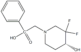 (R)-1-((R)-3,3-difluoro-4-hydroxypiperidin-1-yl)-2-hydroxy-2-phenylethanone Structure