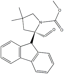 (R)-(9H-fluoren-9-yl)methyl 2-formyl-4,4-dimethylpyrrolidine-1-carboxylate Structure