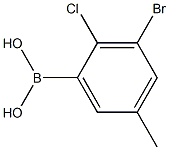 3-Bromo-2-chloro-5-methylphenylboronic acid Structure