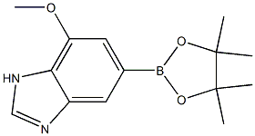 7-Methoxy-5-(4,4,5,5-tetramethyl-[1,3,2]dioxaborolan-2-yl)-1H-benzoimidazole 구조식 이미지